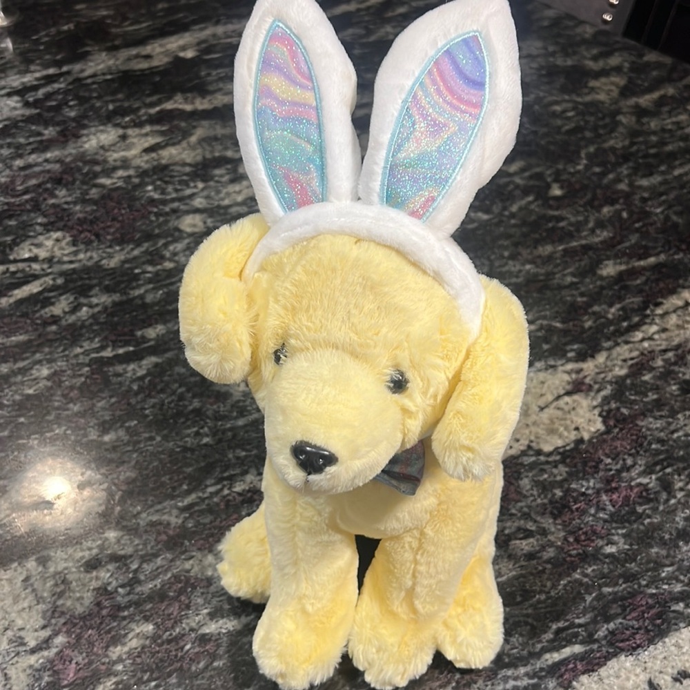 FAO Swarz yellow lab Easter bunny 2022